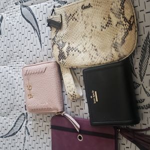 Coach, Jessica Simpson, Kate Spade and purple wallet (4 together)